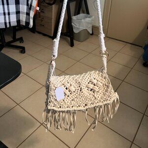 White Boho Crossbody Bag
